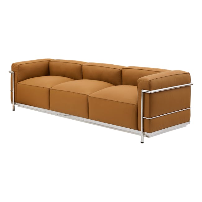 Lambert 3 Seater Sofa - Tan (Genuine Cowhide) - 1