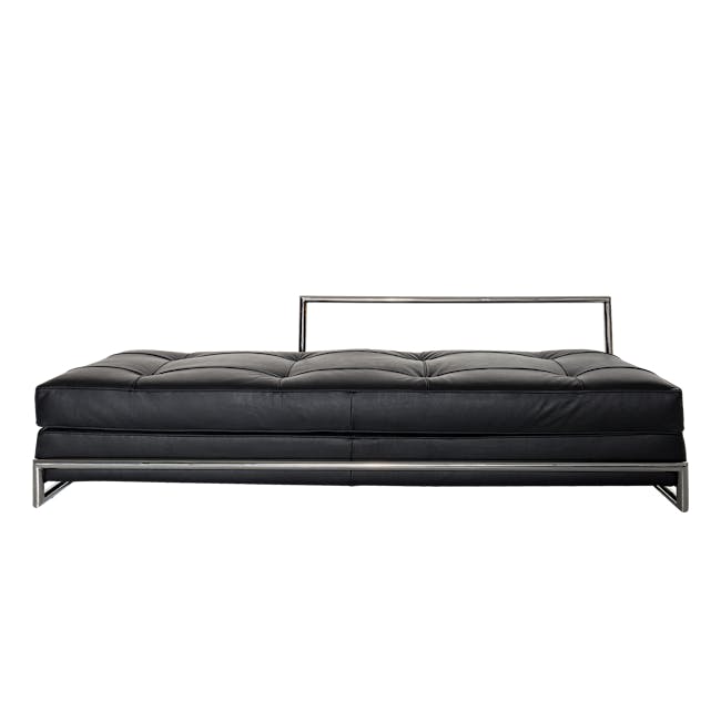 Edith Daybed - Black (Genuine Leather) - 0