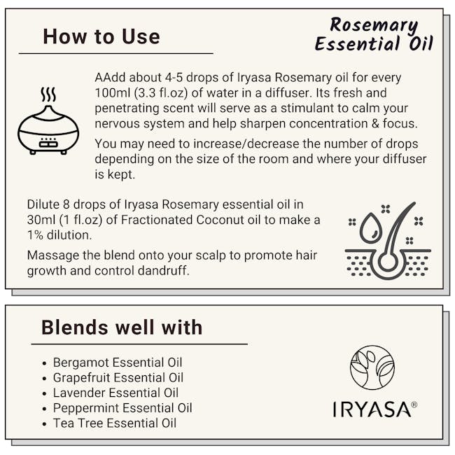 Iryasa Organic Rosemary Essential Oil - 7