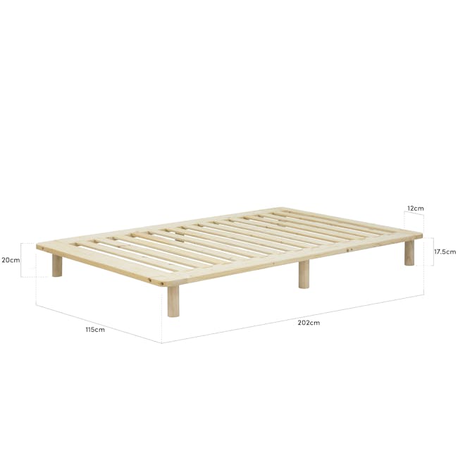 Hiro Single Platform Bed - 4