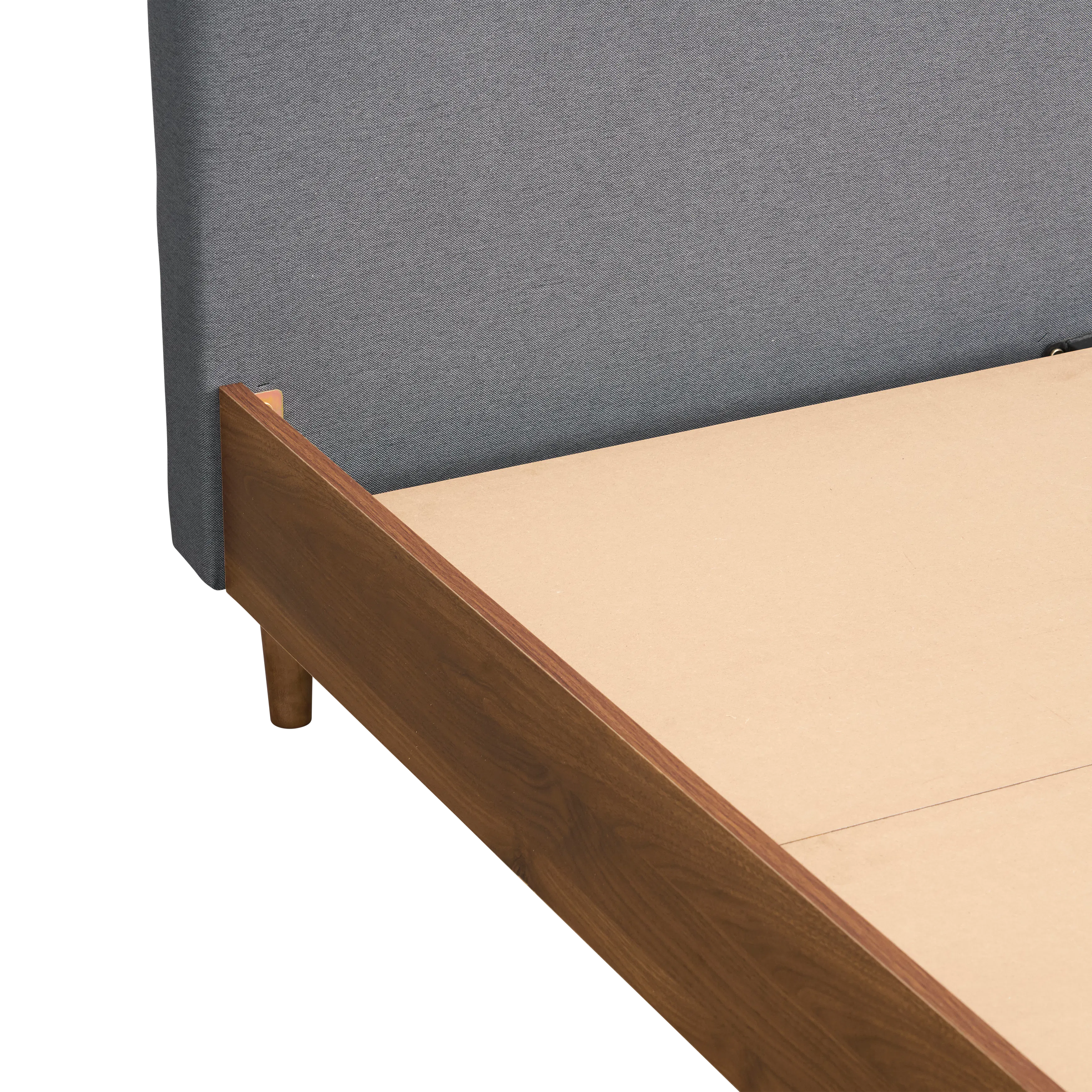 Landon King Bed - Walnut, Dark Grey - 7