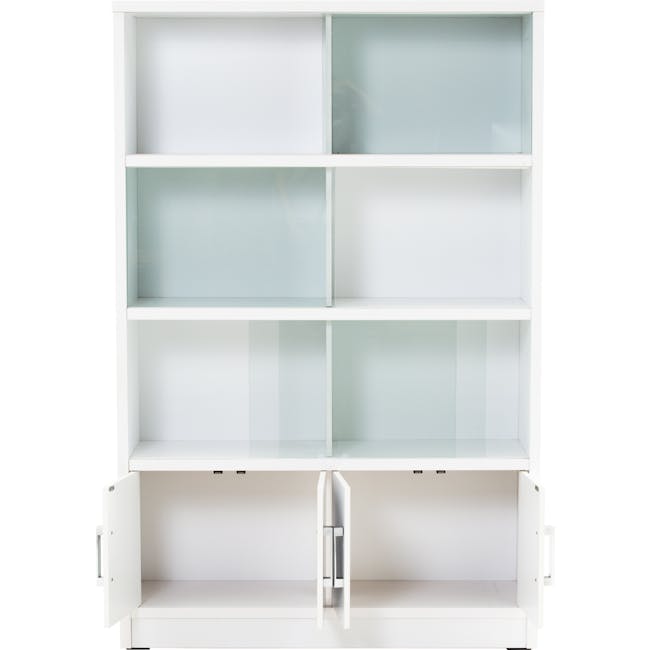 Harry Glass Cabinet - White - 5
