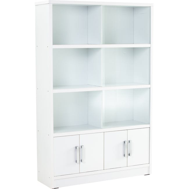 Harry Glass Cabinet - White - 3