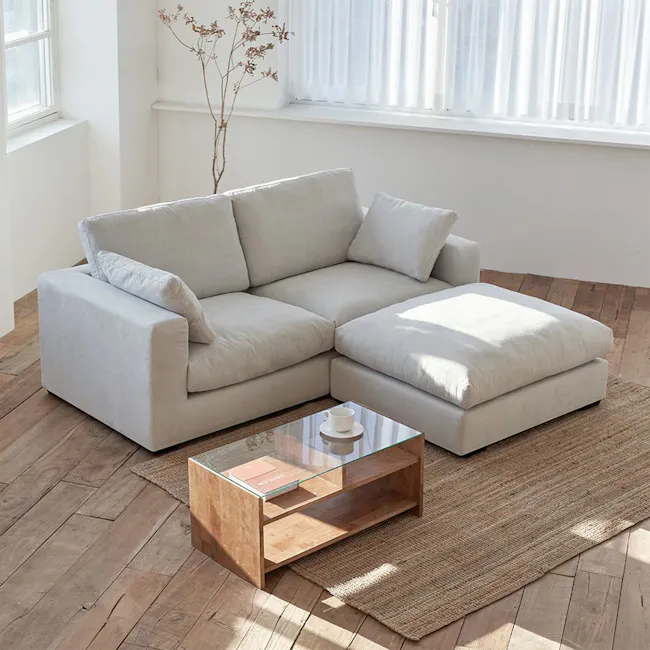 Oxford Ottoman - Grey, Down Feathers - 5