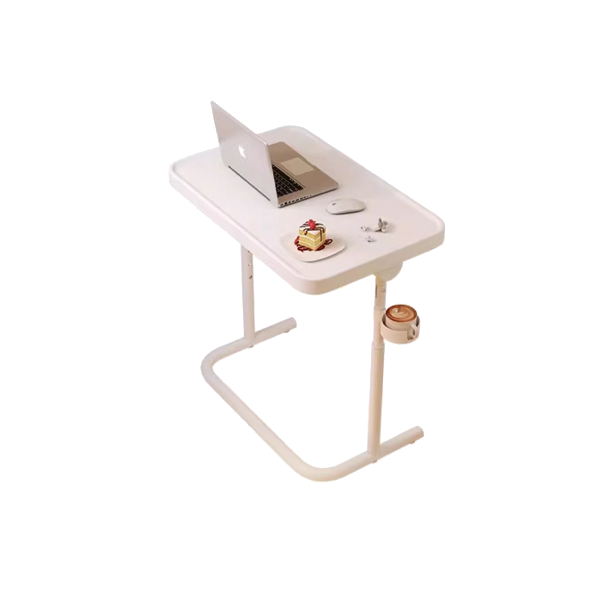 Holster Adjustable Side Table - White