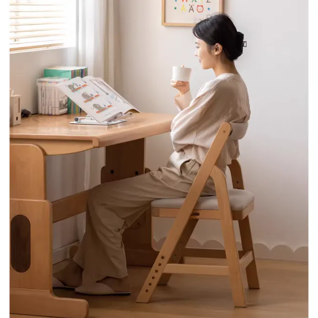 Micah Kids Adjustable Chair - Beige - 3