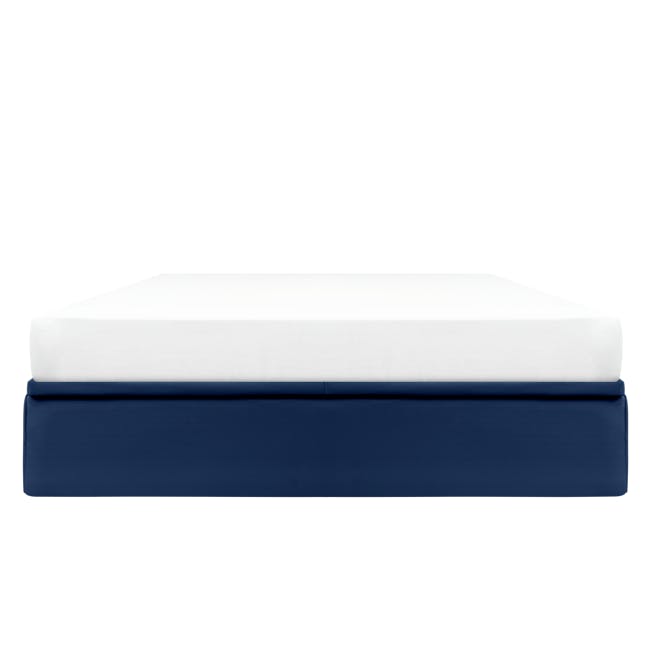 ESSENTIALS King Storage Bed - Navy Blue (Faux Leather) - 0