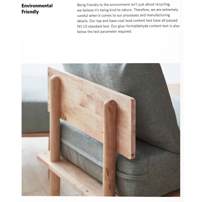 Hockey Chair - Grey - 8 - Recycling friendly, environmentally conscious, natural materials, top and base coat, eco-friendly