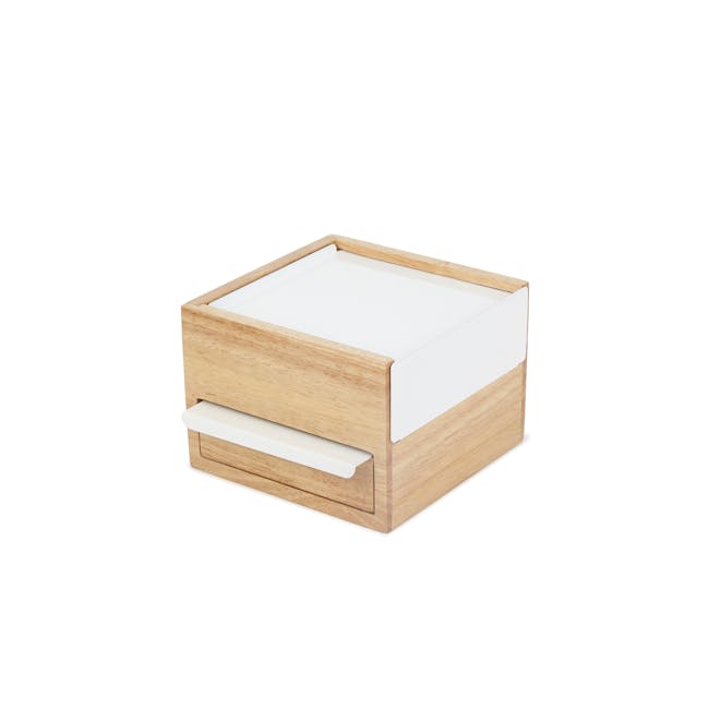 Mini Stowit Storage Box - White, Natural - 0