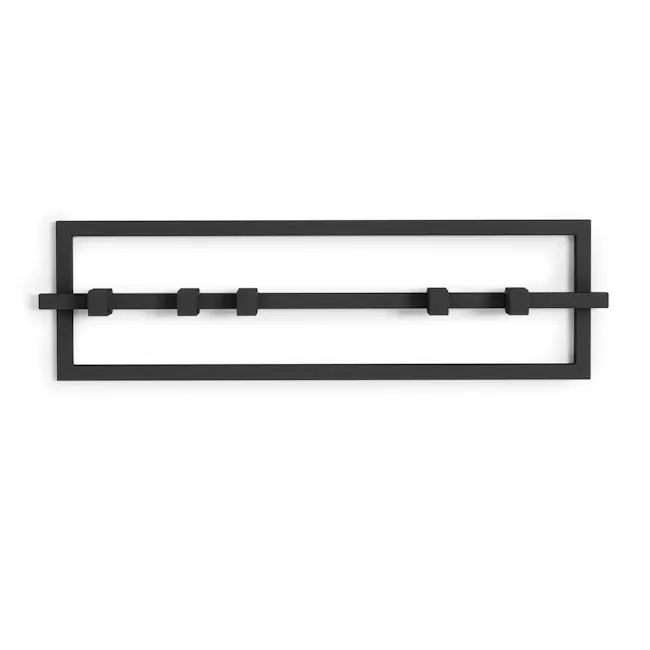 Cubiko Wall Hook - Black - 4 - Sleek black metal frame with minimalist design, Industrial-style black metal wall mount