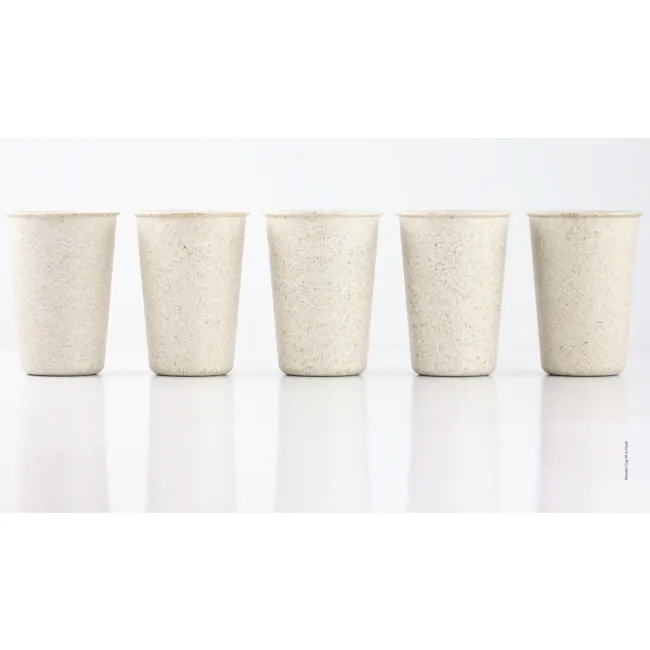 Sonite Husk Wonder Cup - Shadow Oak (Set of 4) - 5 - White, speckled, cylindrical, disposable, plastic, cups, minimalist
