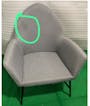 (As-is) Esther Lounge Chair - Pale Silver - 2