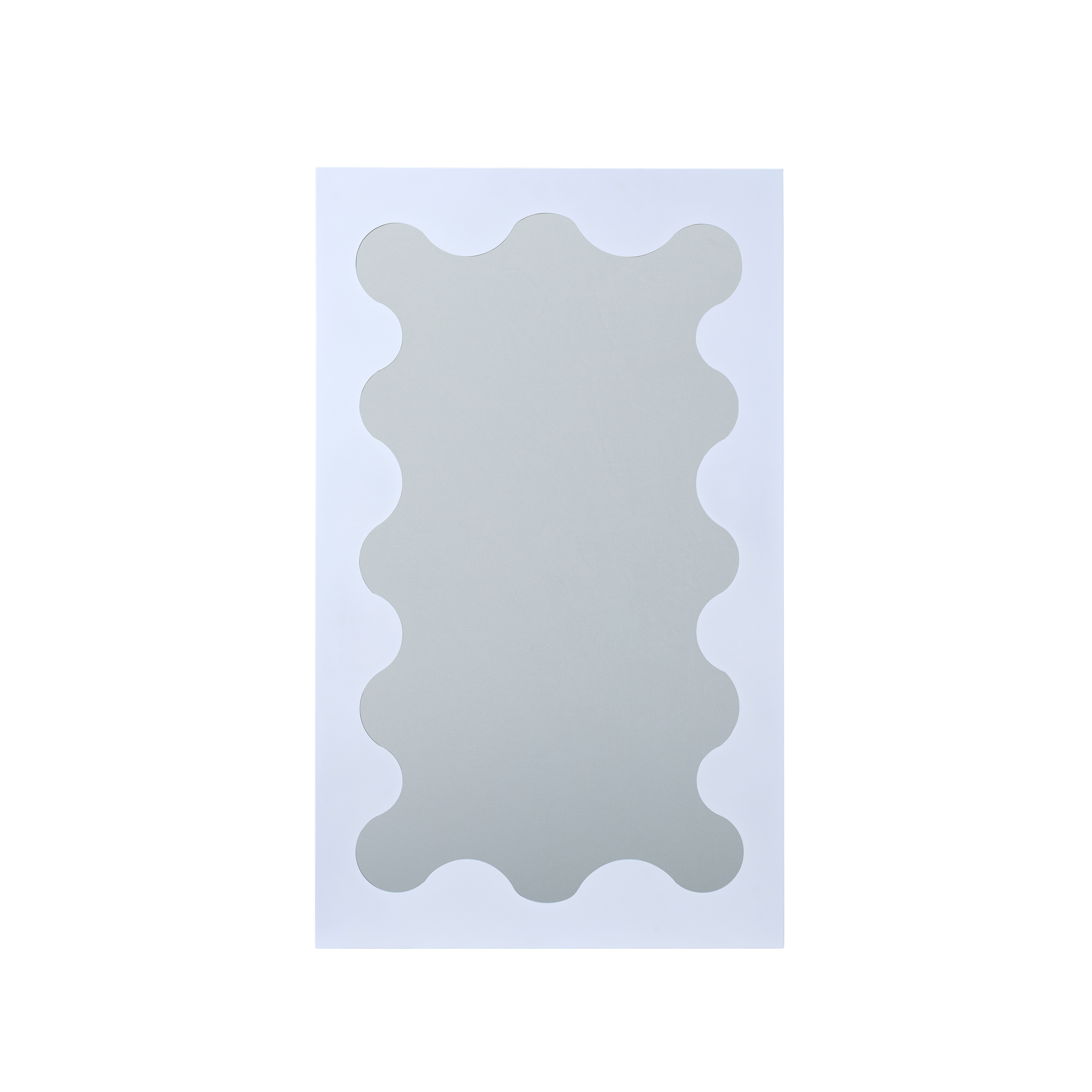 Elva Wavy Edge Floor Mirror 110 x 180 cm - White