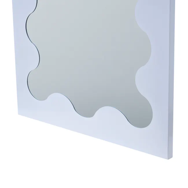 Elva Wavy Edge Floor Mirror 110 x 180 cm - White - 8