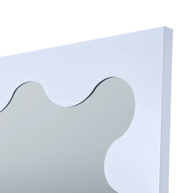 Elva Wavy Edge Floor Mirror 110 x 180 cm - White - 7