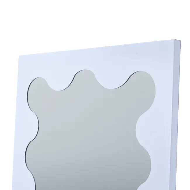 Elva Wavy Edge Floor Mirror 110 x 180 cm - White - 9