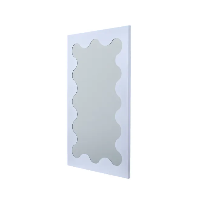 Elva Wavy Edge Floor Mirror 110 x 180 cm - White - 4