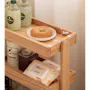 Fika 4-Tier Narrow Trolley 0.6m - Oak - 7
