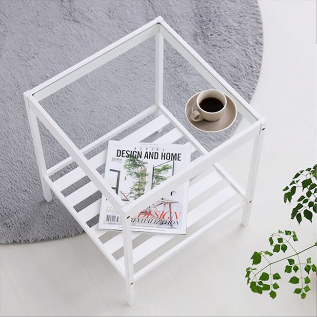 Galeb Side Table - White - 3