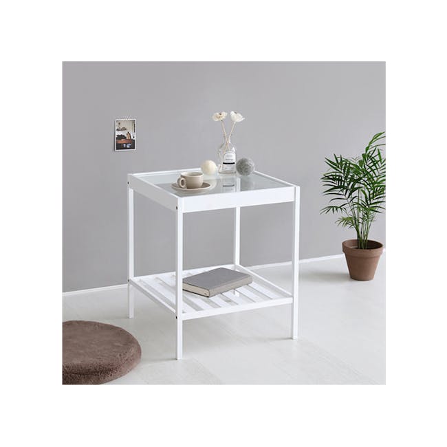 Galeb Side Table - White - 2