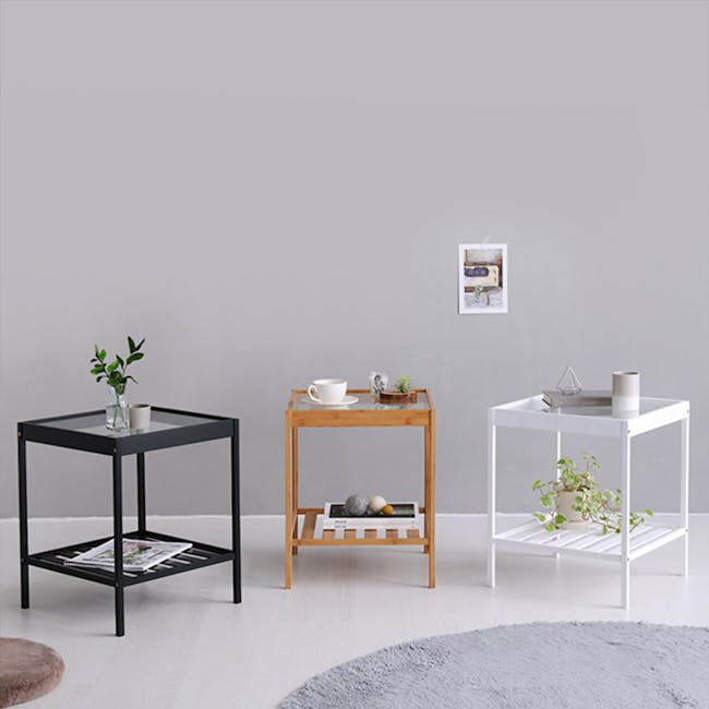 Galeb Side Table - White - 6