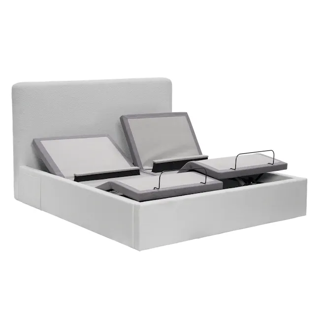 Aeva King Bed - Grey Boucle (frame only) - 2