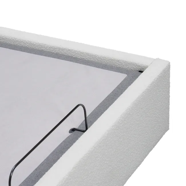 Aeva King Bed - Grey Boucle (frame only) - 7