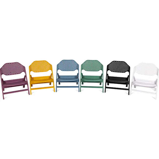 Cala Foldable Outdoor Lounge Chair - Carrara White - 5