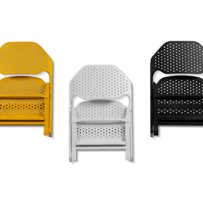 Cala Foldable Outdoor Lounge Chair - Carrara White - 2
