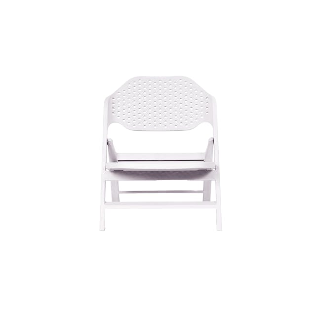 Cala Foldable Outdoor Lounge Chair - Carrara White - 1