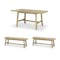 Gianna Dining Table 1.6m with 2 Gianna Benches in 1.3m - 0