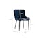 Tobias Dining Chair - Black, Silver (Velvet) - 5