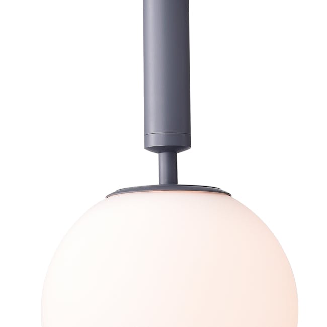 Hilda Pendant Lamp - Grey - 8 - Modern pendant light fixture, sleek design, matte black finish, soft white shade, minimalist