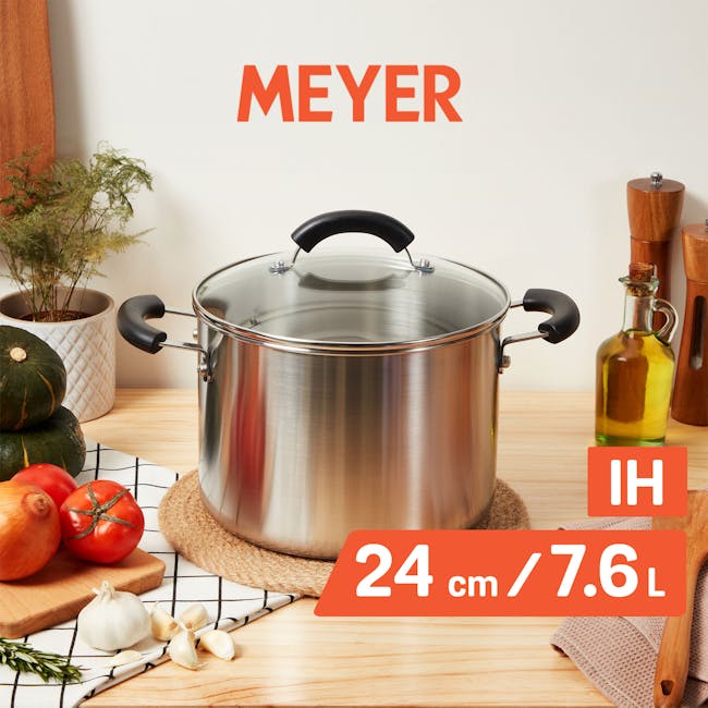 Meyer Centennial IH Stainless Steel Stockpot with Glass Lid (4 Sizes) - 7