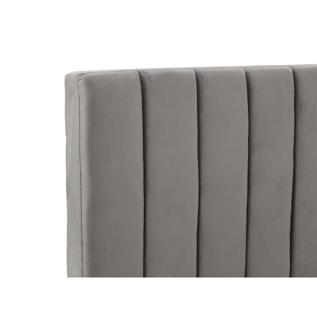 Audrey Single Storage Bed - Seal Grey (Velvet) - 10