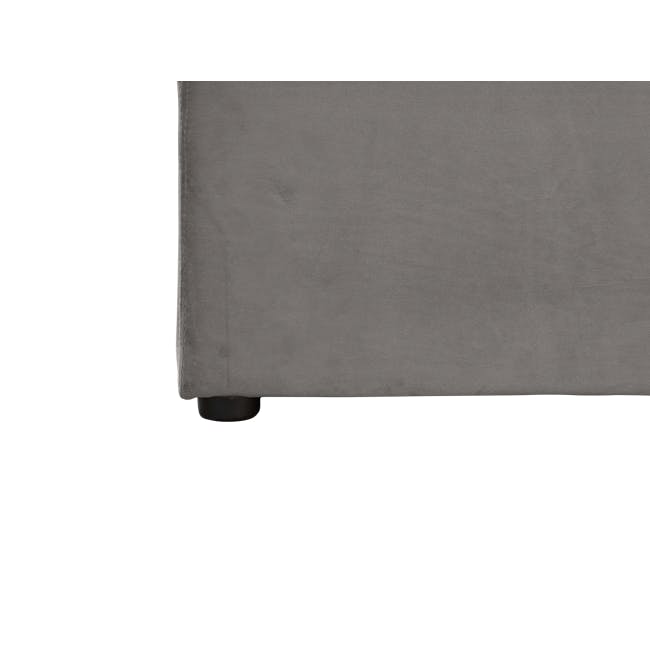 Audrey Single Storage Bed - Seal Grey (Velvet) - 9