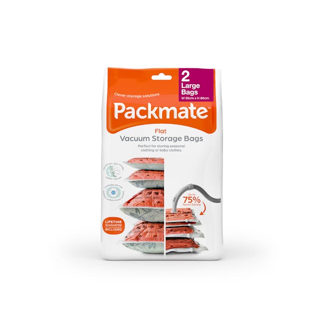 Pack Mate Flat Vacuum Storage Bags (2pc) - Large - 0