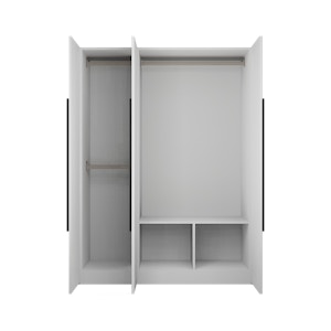 Lucca 3 Door Wardrobe 4 - Matte White