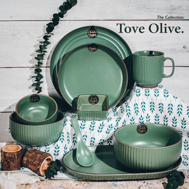 Table Matters Tove Olive Square Saucer - 3