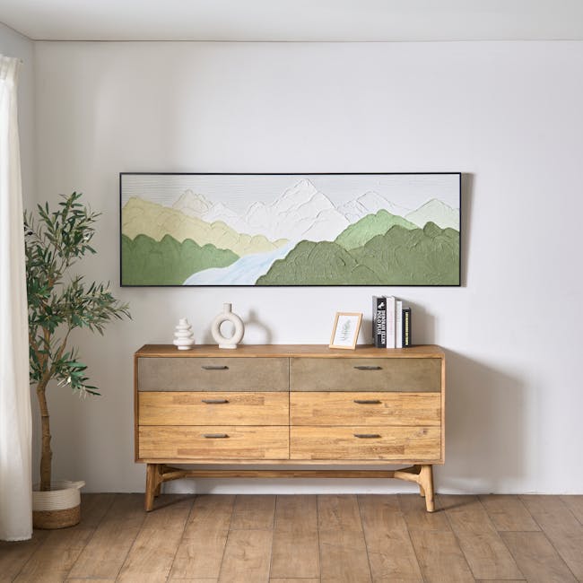 Glacier Trail 3D Textured Painting 180 x 60 cm - 3