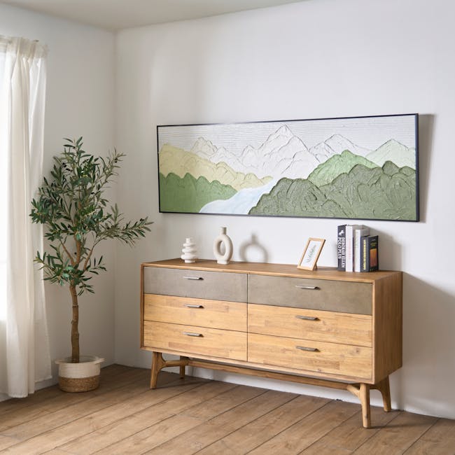 Glacier Trail 3D Textured Painting 180 x 60 cm - 2