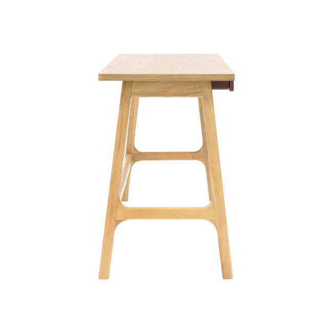 (As-is) Morey Study Table 1.4m - Natural, Penny Brown - 13