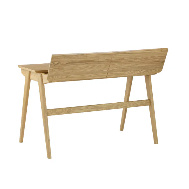 Keir Study Table 1.1m - 9 - Wooden stool, minimalist design, light wood finish, natural texture, wooden legs, simple
