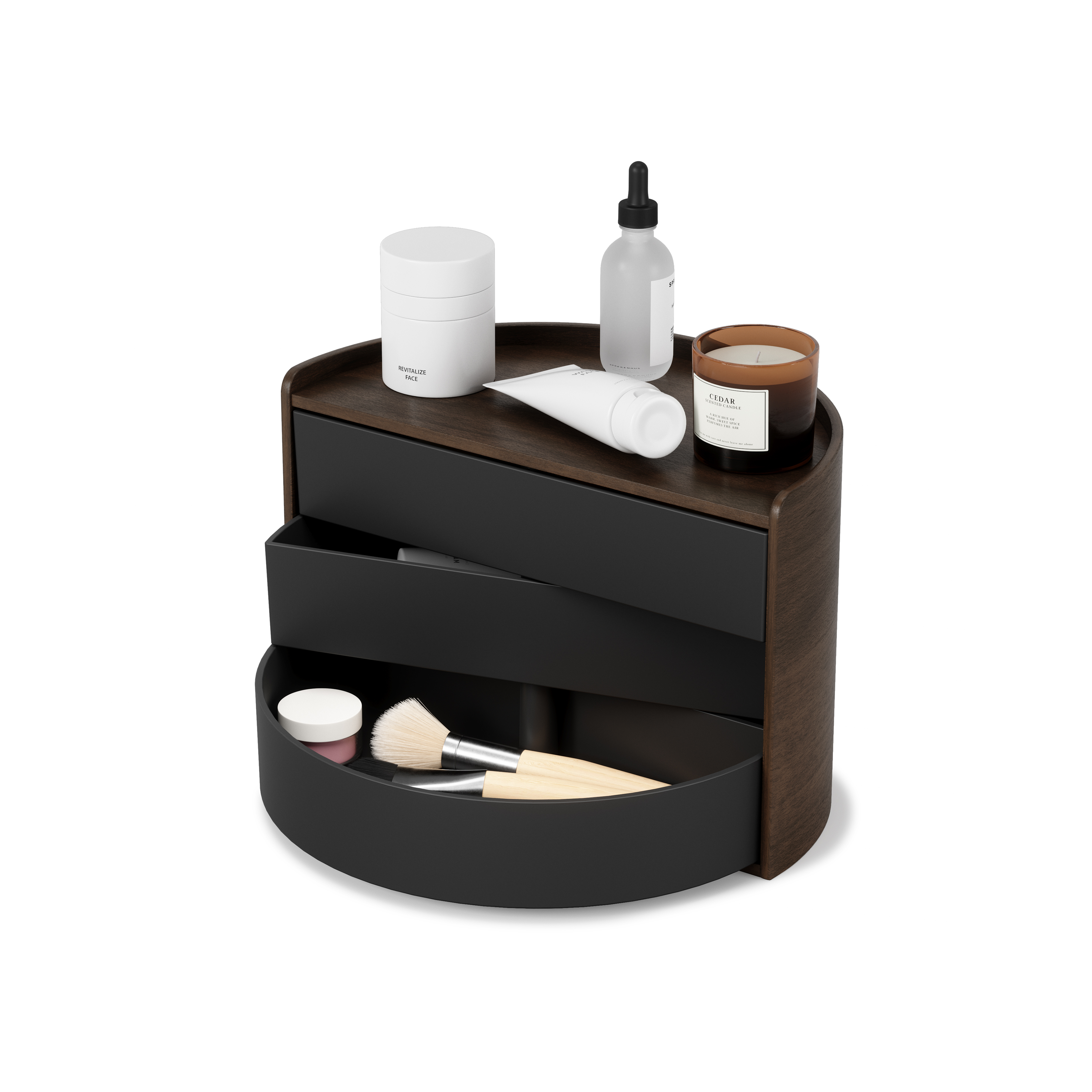 Moona Storage Box - Black, Walnut