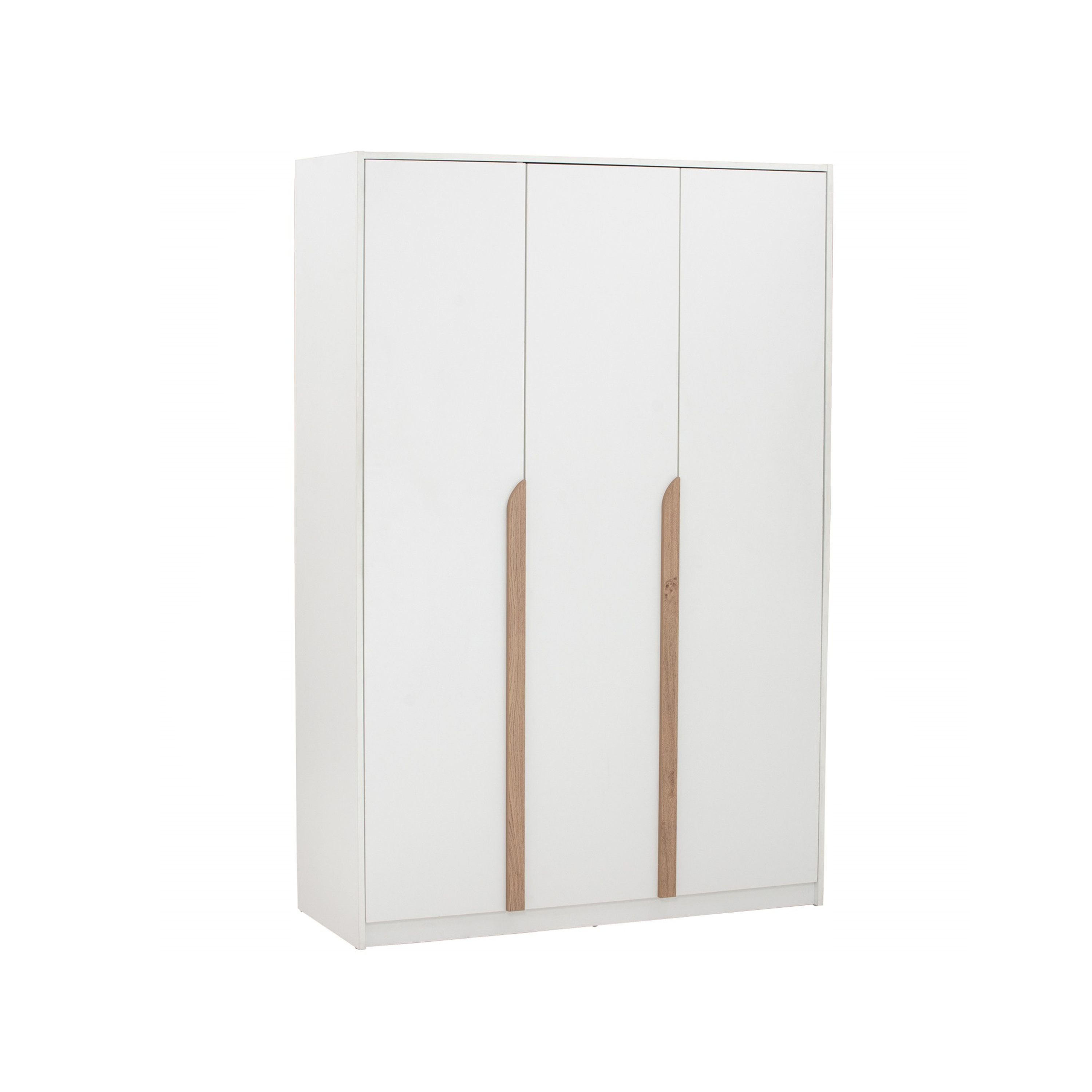 Miah 3 Door Wide Wardrobe - Natural, White