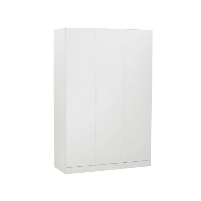Miah 3 Door Wide Wardrobe - Natural, White - 4