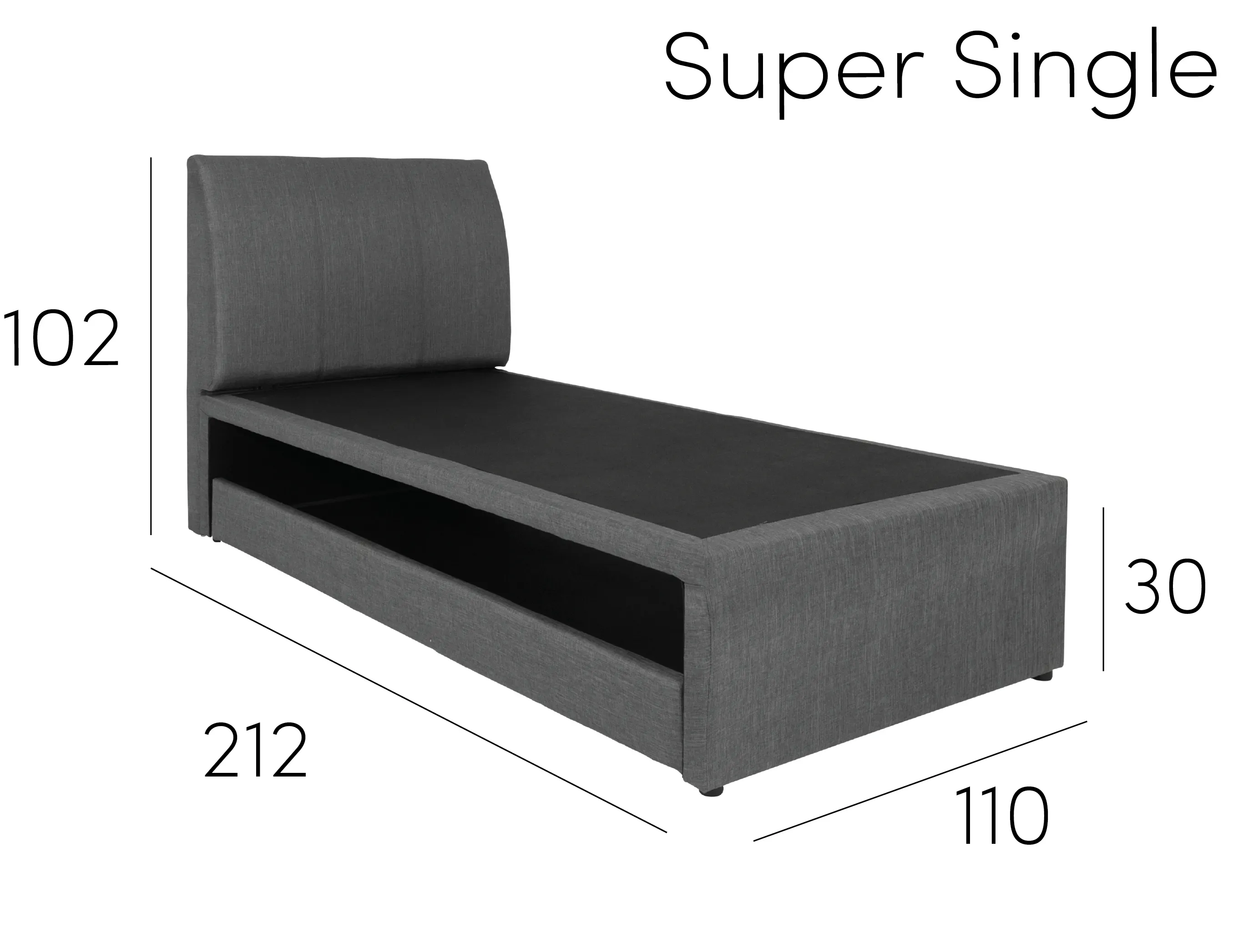 Essentials Single Trundle Bed Sand Fabric Beds By Hipvan Hipvan