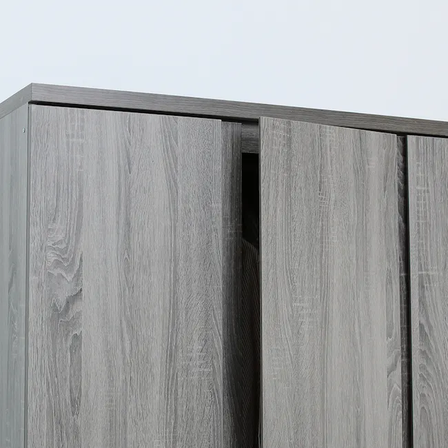 (As-is) Firoh 3 Door Wardrobe with 2 Drawers - Grey Ash - 17