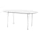 (As-is) Rikku Extendable Oval Dining Table 1.7m - White, Oak, Chrome - 1 - 0
