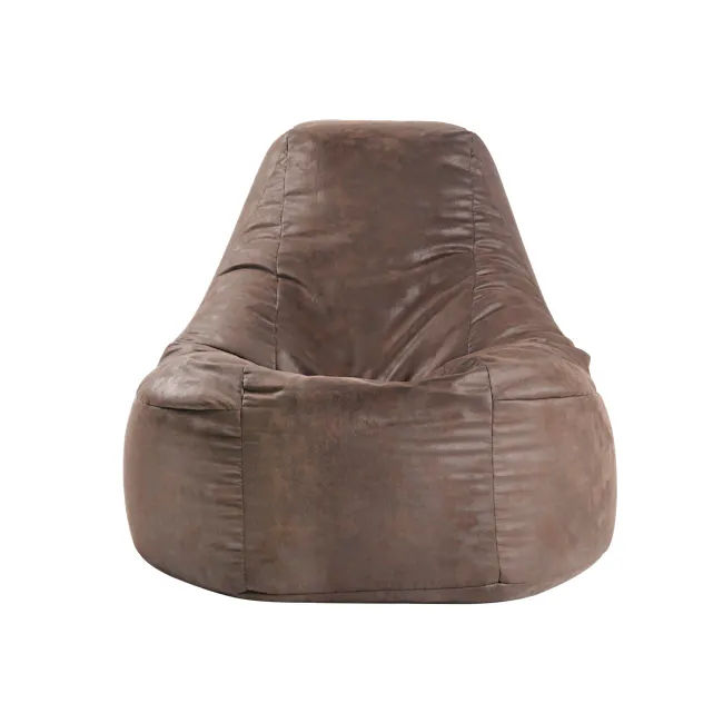 SoftRock Behemoth Bean Bag - Cappuccino - 16 - Leather armchair, brown leather upholstery, modern design, cozy seating